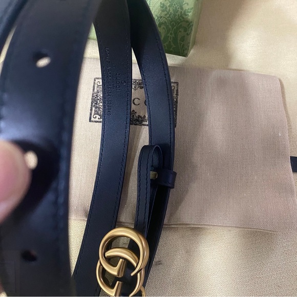 Gucci Dark Green Belt with Gold GG Buckle - Picture 8 of 8